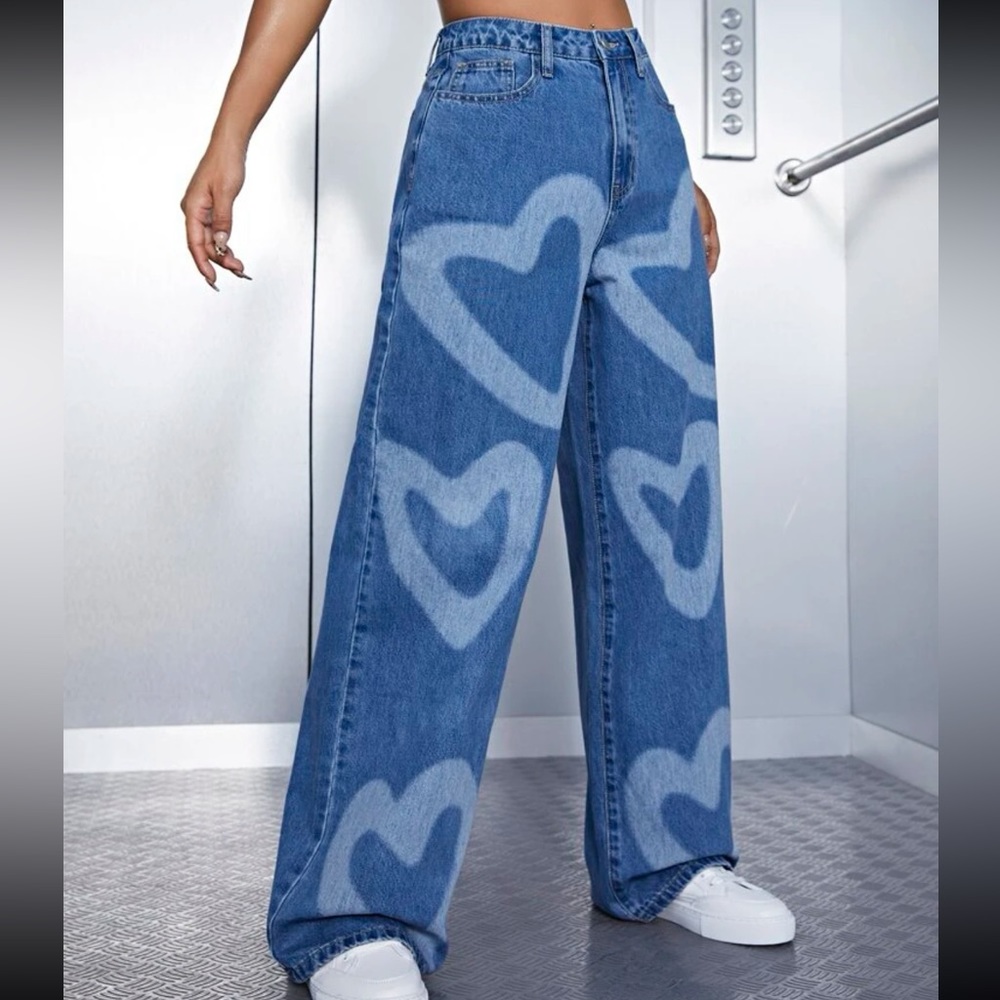 Y2k heart jeans